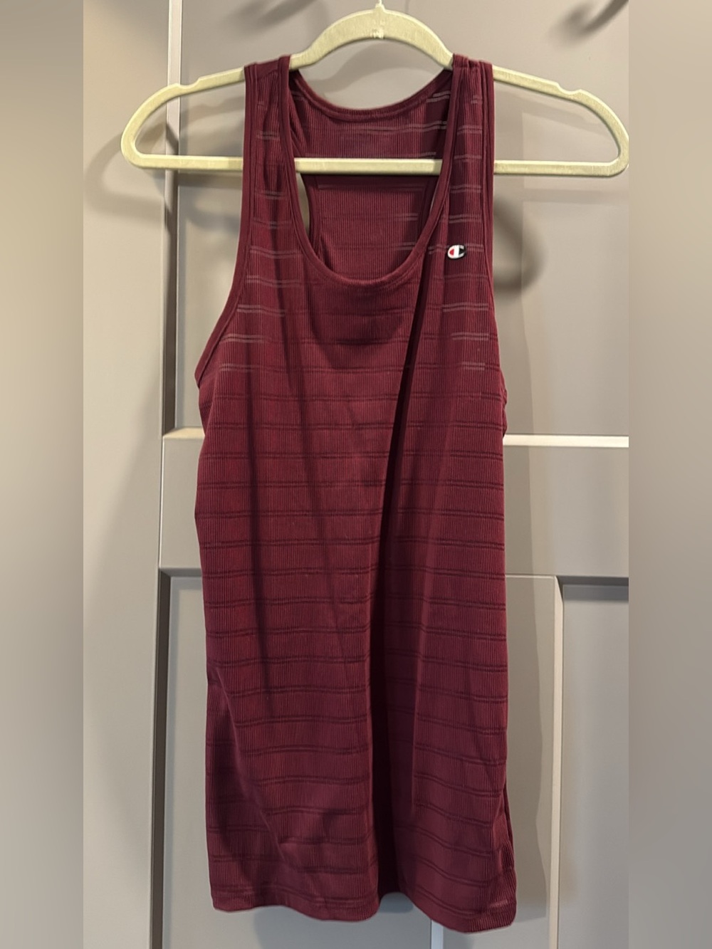 Champion Women's Maroon Ribbed Tank Top